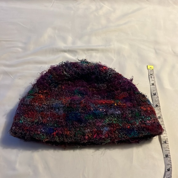 Tabask Women's 100% Silk Unique Boho Nepal Hemp Woven Hat Beanie EUC Multicolor - Picture 6 of 6
